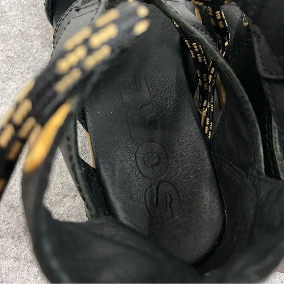 Sorel Torpeda Lace II Sandal Black Buttery Soft Leather Women's Size 8.5 - Picture 9 of 12